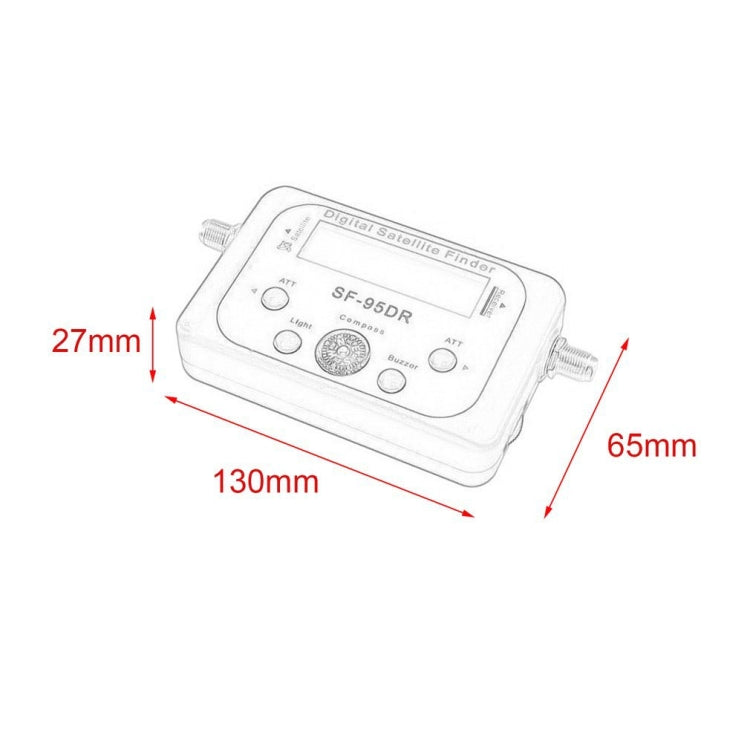 SF-95DR Satellite Finder TV Signal Receiver With Compass - Satellite Finder by buy2fix | Online Shopping UK | buy2fix