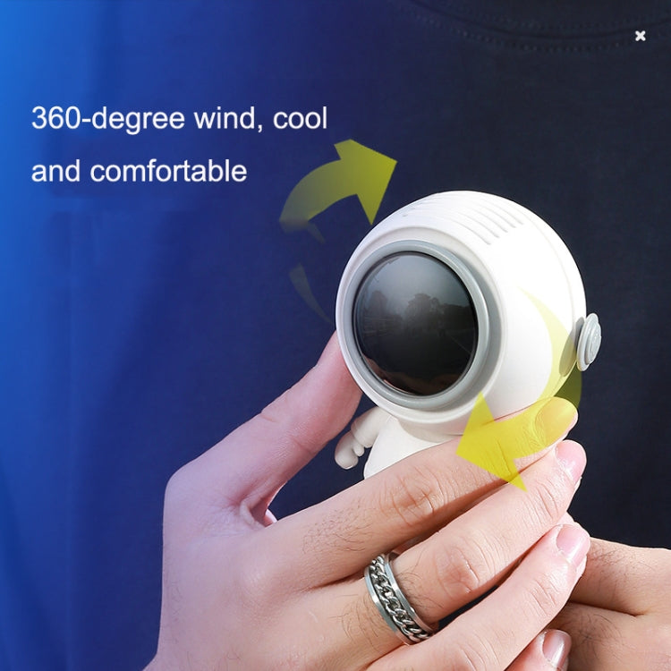 MF040 Mini Portable Leafless USB Hanging Neck Handheld Spaceman Fan(Black) - Electric Fans by buy2fix | Online Shopping UK | buy2fix