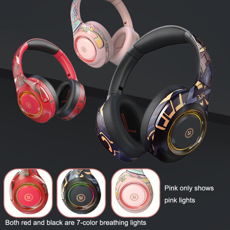 EL-A2 Gaming Ambient Light Folding Wireless Bluetooth Headset(Black) - Headset & Headphone by buy2fix | Online Shopping UK | buy2fix