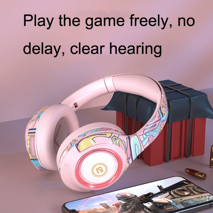 EL-A2 Gaming Ambient Light Folding Wireless Bluetooth Headset(Black) - Headset & Headphone by buy2fix | Online Shopping UK | buy2fix
