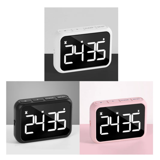 Rechargeable Large Screen LCD Electronic Timing Reminder Alarm Clock Kitchen Baking Timer(White) by buy2fix