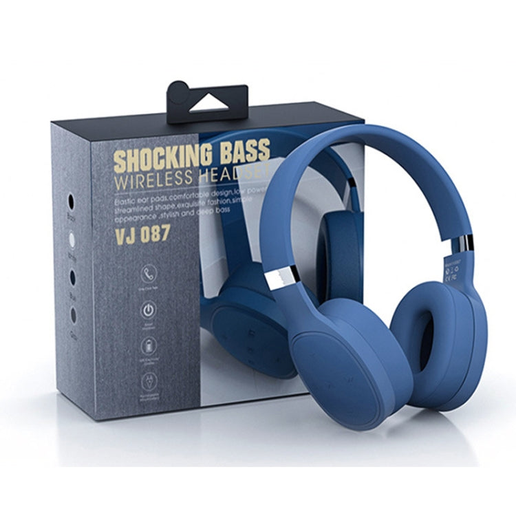 VJ087 Folding Wireless Sports Bluetooth Gaming Headset(Blue) - Headset & Headphone by buy2fix | Online Shopping UK | buy2fix