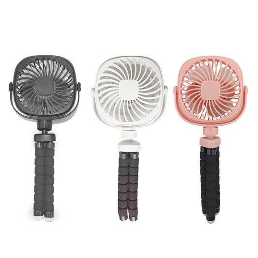 Octopus Stroller Deformation Fan Desktop Portable Handheld USB Small Fan, Colour: 1200mAh Pink by buy2fix