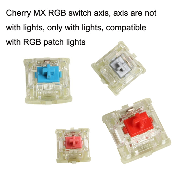 10PCS Cherry MX RGB Transparent Shaft Switch Mechanical Keyboard Triangular Shaft Body, Color: Red Shaft by CHERRY