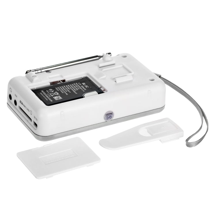 L-938 MP3 Audio Player FM Radio Support SD MMC Card AUX-IN Earphone-out(White) - Radio Player by buy2fix | Online Shopping UK | buy2fix
