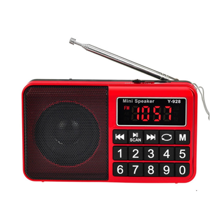 Y-928 FM Radio LED Display MP3 Support TF Card U Disk(Red) - Consumer Electronics by buy2fix | Online Shopping UK | buy2fix