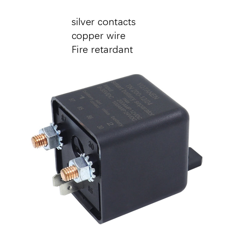 YQTANEN Small Volume Wide Voltage Dual Battery Isolator, Current: 100A - Relays by buy2fix | Online Shopping UK | buy2fix