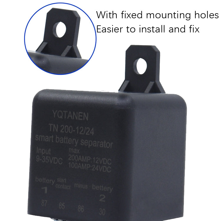 YQTANEN Small Volume Wide Voltage Dual Battery Isolator, Current: 200A by buy2fix