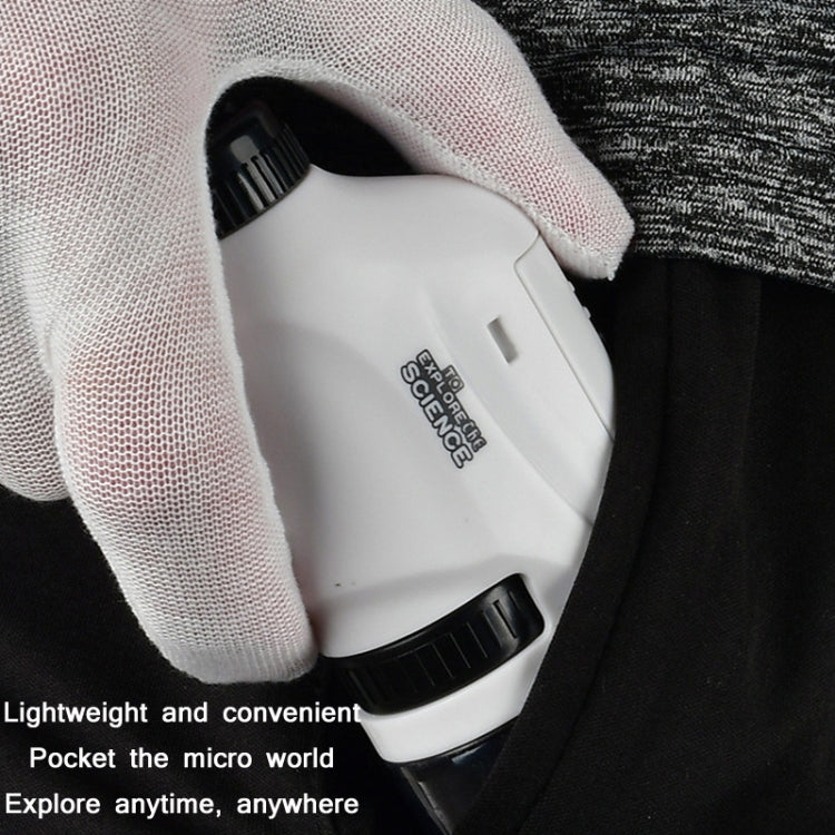 Children Handheld Portable Laboratory Equipment Microscope Toys, Colour: Lite + Bracket (White) by buy2fix