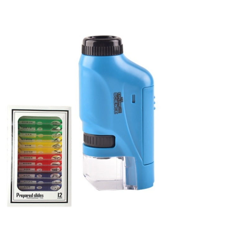 Children Handheld Portable Laboratory Equipment Microscope Toys, Colour: Lite + Specimen (Blue) - Digital Microscope by buy2fix | Online Shopping UK | buy2fix
