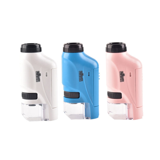 Children Handheld Portable Laboratory Equipment Microscope Toys, Colour: Lite + Specimen (Blue) by buy2fix