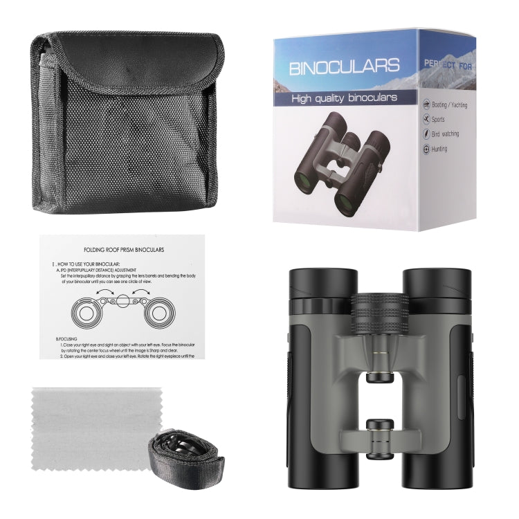 APEXEL 10 x 25 Binoculars BAK4 Prism Zoom Telescope for Bird-watching Hunting Hiking(Black) by APEXEL