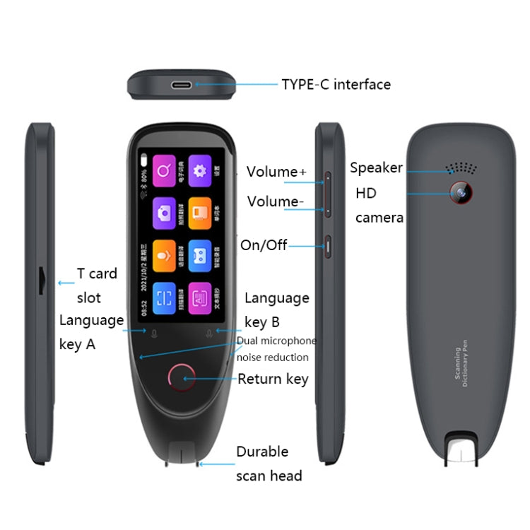 S50 Smart Text Scanning Translation Pen(Blue) - by buy2fix | Online Shopping UK | buy2fix