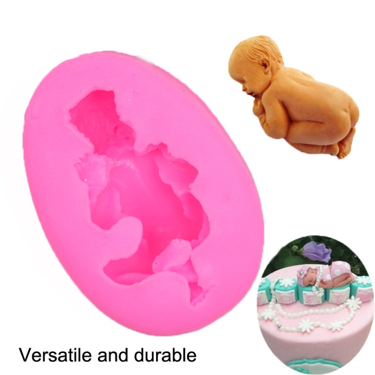 2 PCS Baby Styling Fondant Cake Chocolate Silicone Mold(Pink) by buy2fix