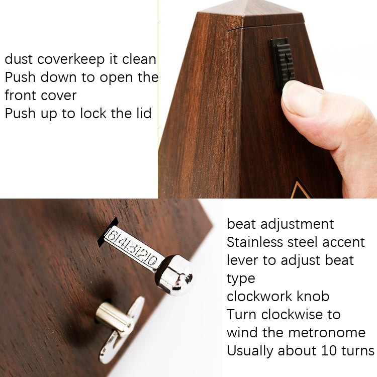 FRIEND Tower Mechanical Terrace Piano Guitar Violin Universal Rhythm Instrument(Tower Ebony Color) - String Instrument Accessories by buy2fix | Online Shopping UK | buy2fix