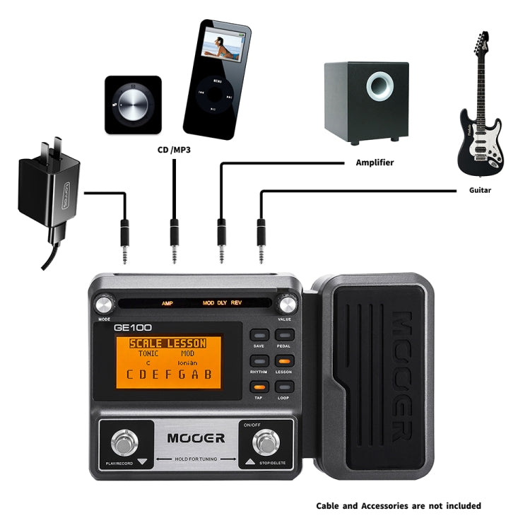 MOOER Electric Guitar Integrated Effect Recording 180s, CN Plug(GE100) - Guitar Tuner Accessories by buy2fix | Online Shopping UK | buy2fix