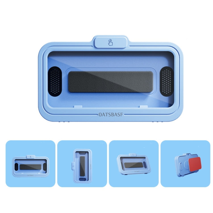 Oatsbasf Bathroom Waterproof Phone Case Holder Shower Phone Box Wall Mount Phone Holder(Blue) - Shower & Wall Mounts by Oatsbasf | Online Shopping UK | buy2fix