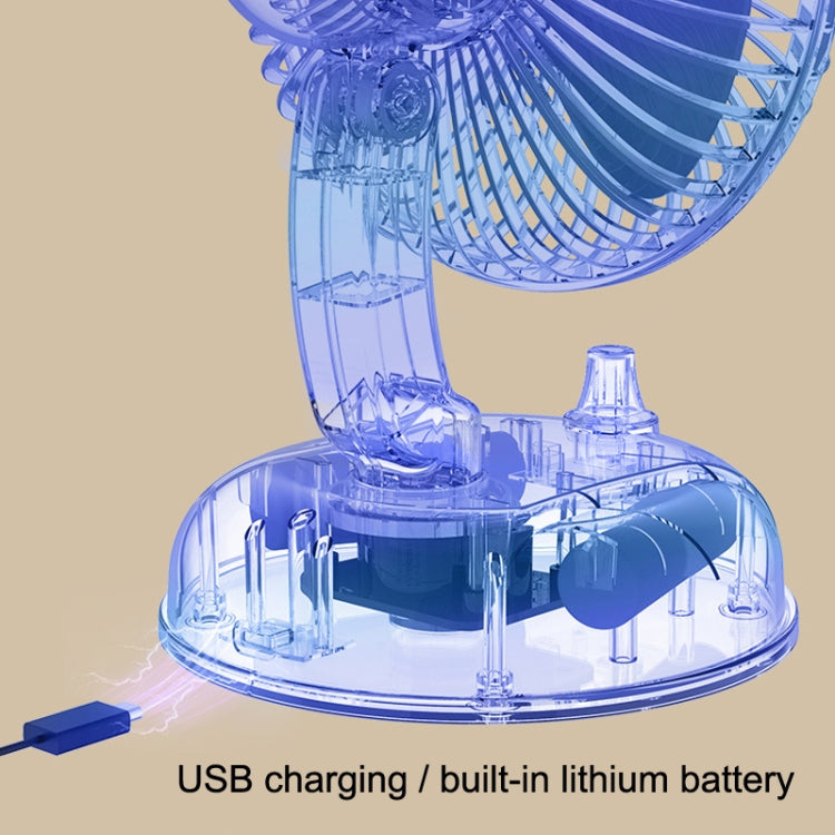 F10 Portable Quiet Desktop Retro Moving Head USB Fan(Milk White) - Electric Fans by buy2fix | Online Shopping UK | buy2fix