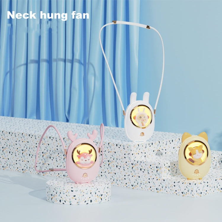 Star Pet Hanging Neck Fan USB Hand-Held Silent Luminous Fan(Pink) - Electric Fans by buy2fix | Online Shopping UK | buy2fix