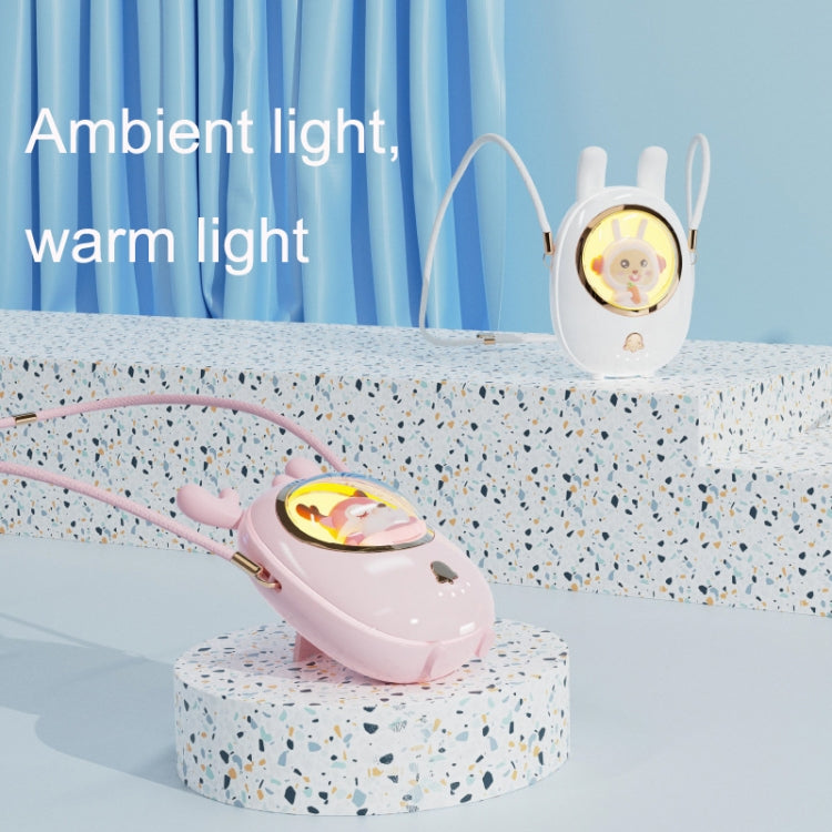 Star Pet Hanging Neck Fan USB Hand-Held Silent Luminous Fan(Pink) - Electric Fans by buy2fix | Online Shopping UK | buy2fix