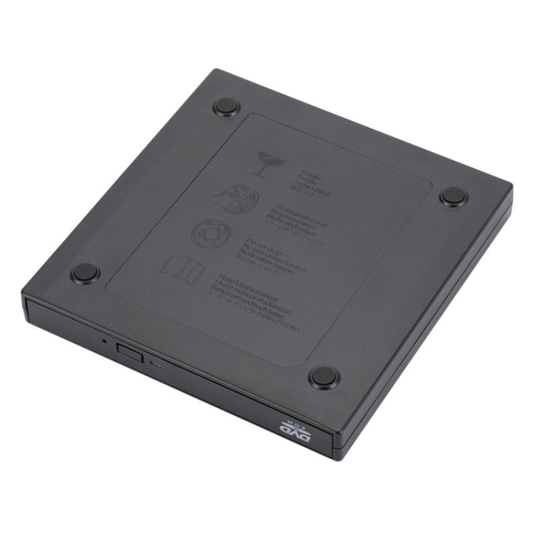 External USB2.0 DVD Optical Drive Notebook Desktop All-In-One CD Burner(Black) by buy2fix