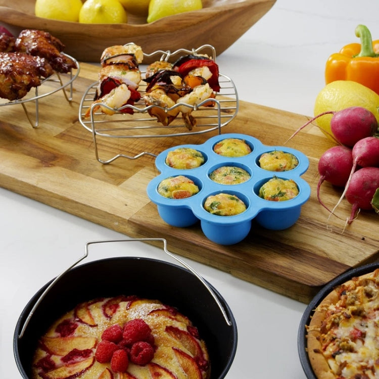 6 PCS/Set 7 inch Air Fryer Baking Accessories Stainless Steel Set by buy2fix