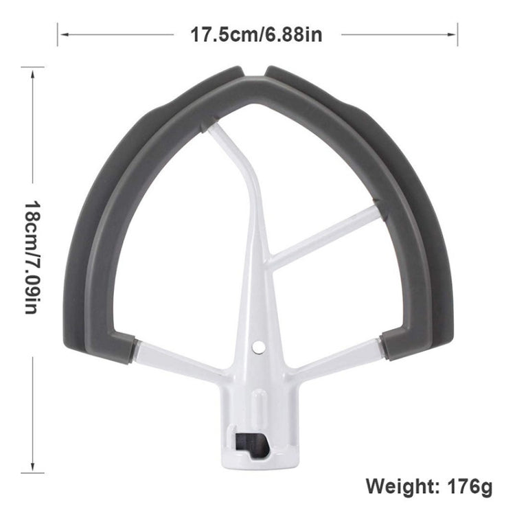 For KitchenAid 6QT Stand Mixer Flexible Edge Whisk Paddle(Silver Gray) - Food Disposer Parts by buy2fix | Online Shopping UK | buy2fix