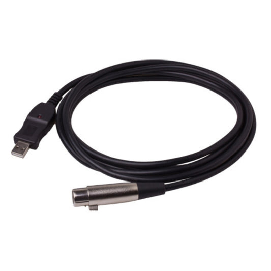 3m Microphone Connection Computer Cable USB To XLR(Black) - Microphone Audio Cable & Connector by buy2fix | Online Shopping UK | buy2fix