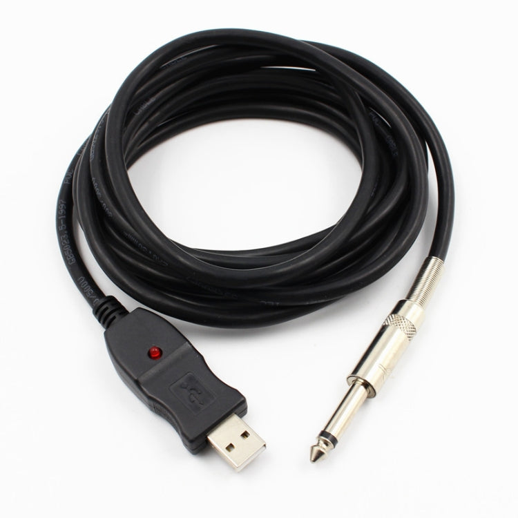 3M USB Noise-Free Straight-In Computer Guitar Connection Cable(Black) - Microphone Audio Cable & Connector by buy2fix | Online Shopping UK | buy2fix