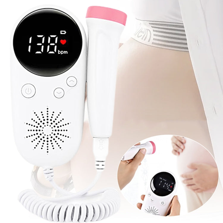 W8-25 Fetal Heart Rate Doppler Battery Powered Household Heartbeat Monitor - Heart Rate Monitoring by buy2fix | Online Shopping UK | buy2fix