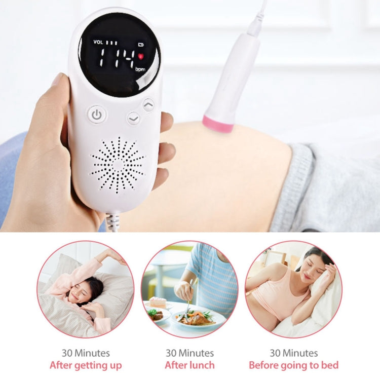 W8-25 Fetal Heart Rate Doppler Battery Powered Household Heartbeat Monitor - Heart Rate Monitoring by buy2fix | Online Shopping UK | buy2fix