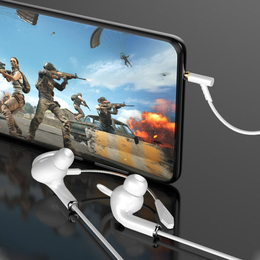 3.5mm Interface Mobile Phone Wire Control Headphones(White) by buy2fix