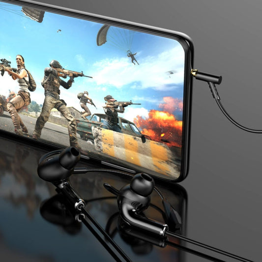 3.5mm Interface Mobile Phone Wire Control Headphones(Black) by buy2fix