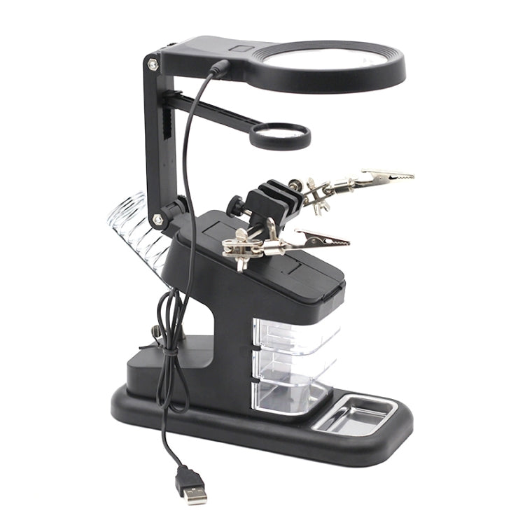 Desktop Multifunctional Chip Welding Repair Inspection Magnifying Glass with LED Light(Black) - Repair Platform by buy2fix | Online Shopping UK | buy2fix