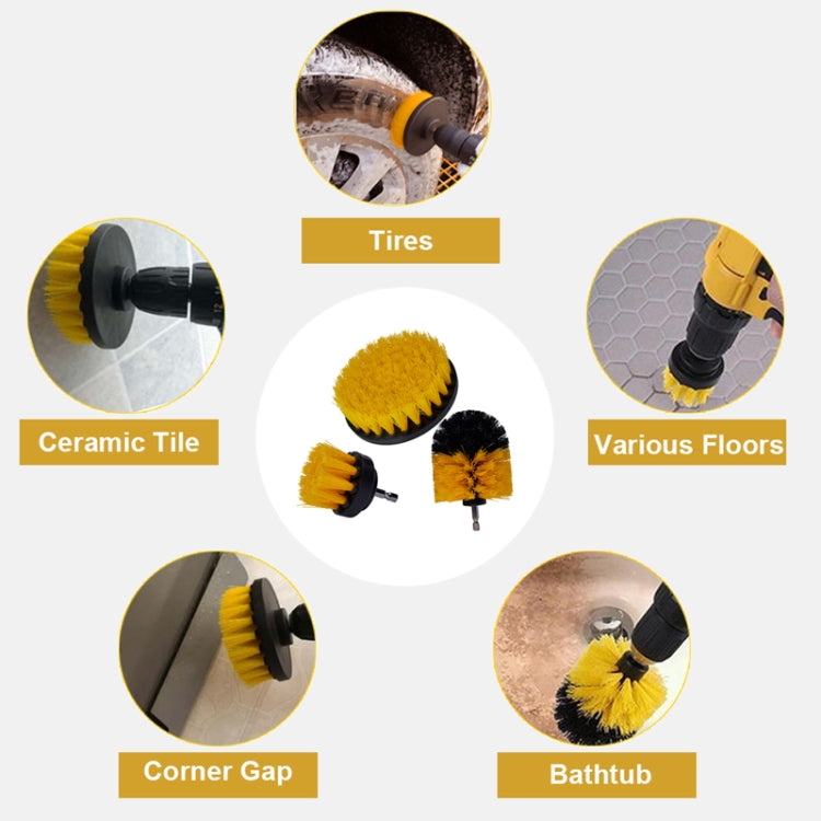 26 PCS / Set Car Beauty Car Wash Detail Brush Electric Drill Brush Outlet Brush(Yellow) - Car washing supplies by buy2fix | Online Shopping UK | buy2fix