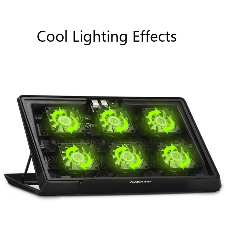 NUOXI H8 Metal Mesh Laptop Cooling Base(Black) - Cooling Pads by NUOXI | Online Shopping UK | buy2fix