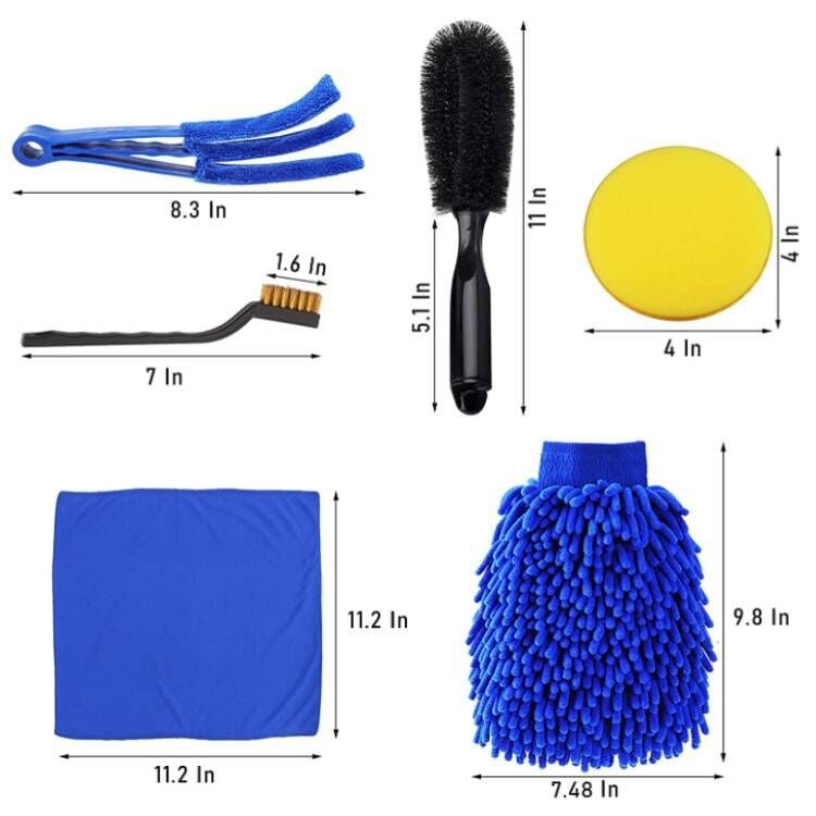 15 PCS / Set Car Cleaning Brush Wax Sponge Car Wash Tool Brush - Car washing supplies by buy2fix | Online Shopping UK | buy2fix