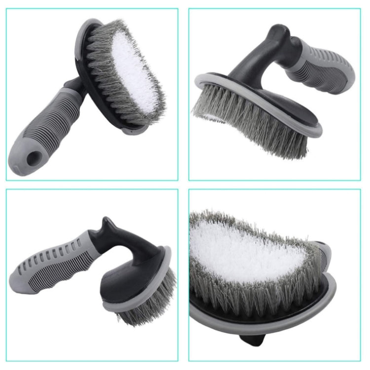 12 PCS / Set Car Wash Tool Brush Car Tires Brush Double Strand Wheel Brush(Gray) - Car washing supplies by buy2fix | Online Shopping UK | buy2fix