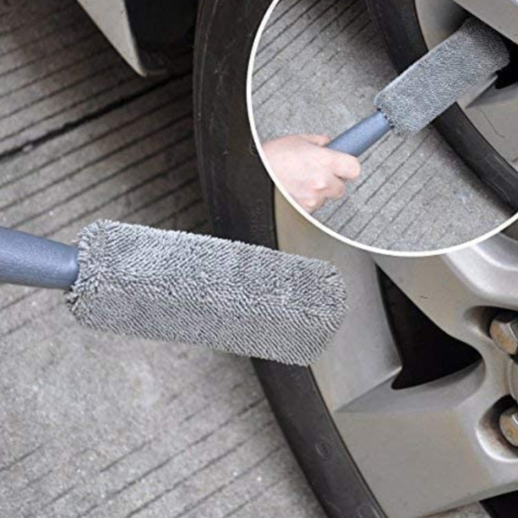 12 PCS / Set Car Wash Tool Brush Car Tires Brush Double Strand Wheel Brush(Gray) - Car washing supplies by buy2fix | Online Shopping UK | buy2fix