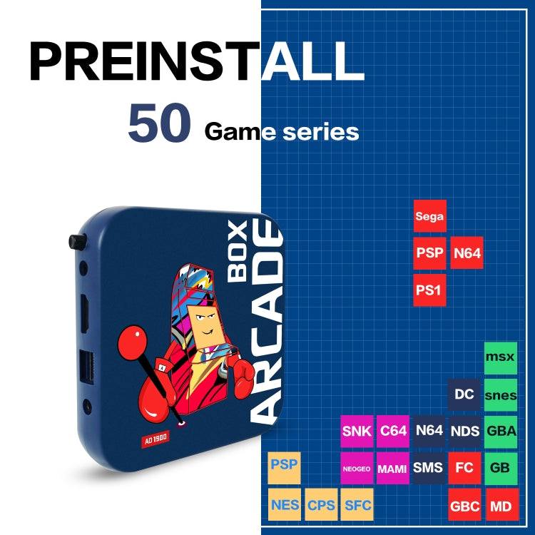Arcade Box 256G Wireless Video Game Machine Box 4K HD Display For PS1/PSP/N64/DC, US Plug - Pocket Console by ANBERNIC | Online Shopping UK | buy2fix