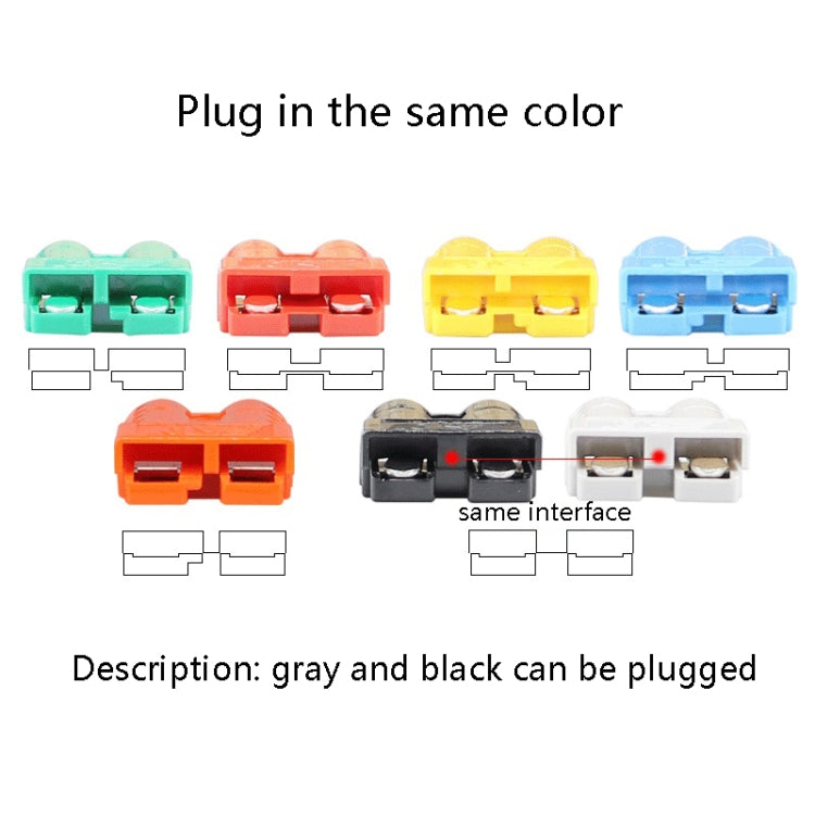 SHENG EN DI Connector Lithium Battery Charge And Discharge Electric Plug(SG 50A 600V Gray) - Booster Cable & Clip by buy2fix | Online Shopping UK | buy2fix