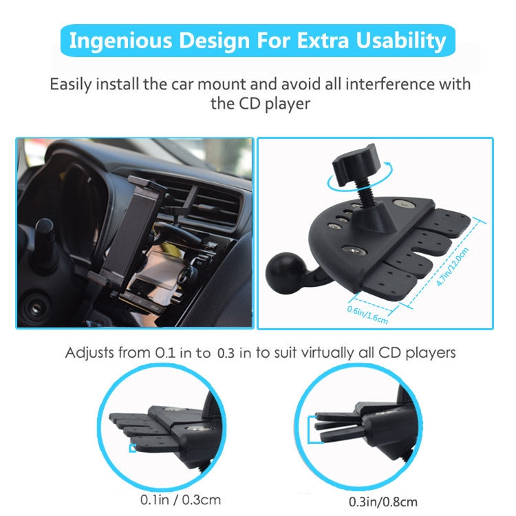Automobiles CD Port Mobile Phone Tablet Universal Bracket, Specification: Used Within 15 inch - Universal Car Holders by buy2fix | Online Shopping UK | buy2fix