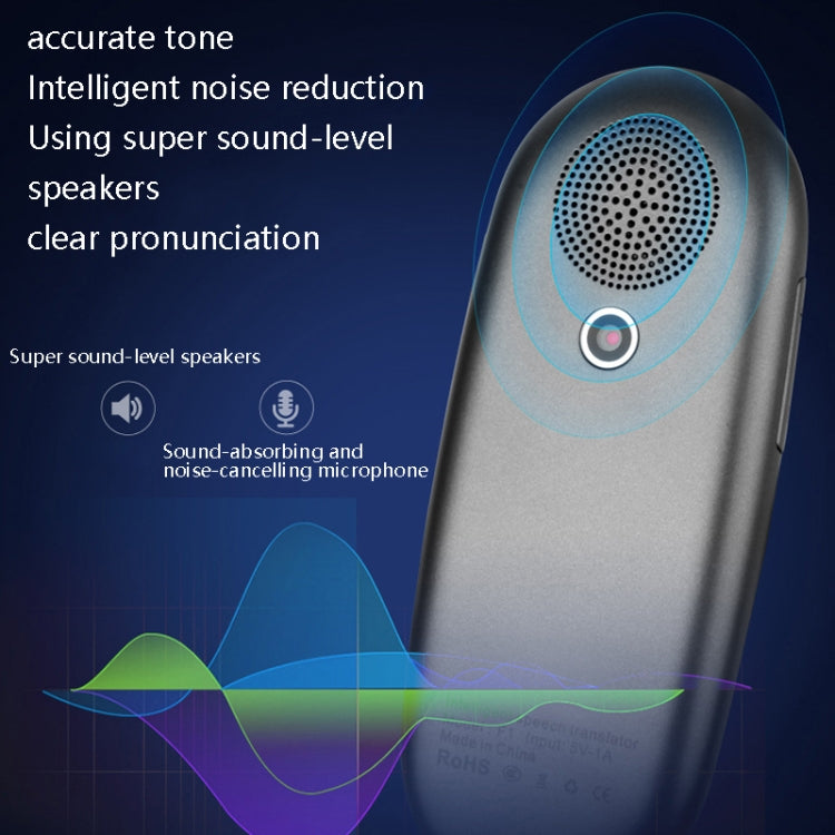 Travel Simultaneous Translator Scanning Recording Intelligent Voice Translator(Black) - by buy2fix | Online Shopping UK | buy2fix