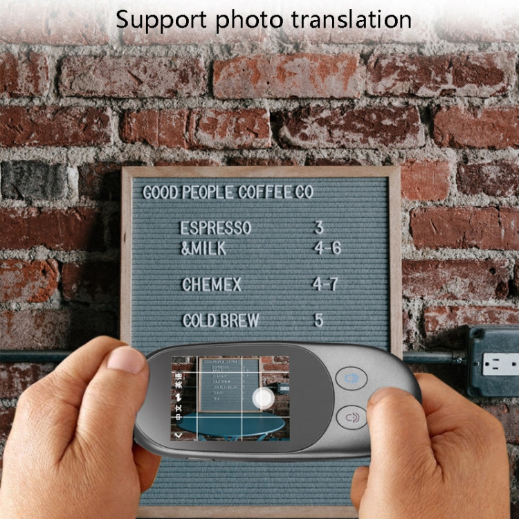 Travel Simultaneous Translator Scanning Recording Intelligent Voice Translator(Black) - by buy2fix | Online Shopping UK | buy2fix