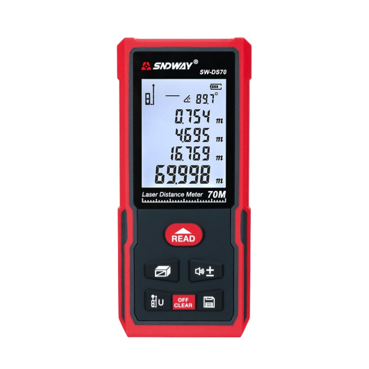 SNDWAY SW-DS70 Handheld Laser Rangefinder Infrared Laser Ruler, Distance: 70m - Laser Rangefinder by SNDWAY | Online Shopping UK | buy2fix