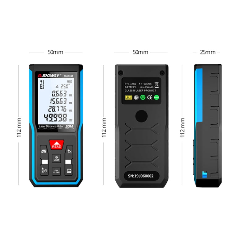 SNDWAY H-D100A Handheld Laser Rangefinder Infrared Measuring Instrument, Distance: 100m - Laser Rangefinder by SNDWAY | Online Shopping UK | buy2fix