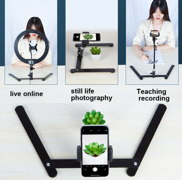 360 Degree Adjustable Metal Overhead Base Desktop Phone Holder,Style: Base+PTZ - Stand by buy2fix | Online Shopping UK | buy2fix