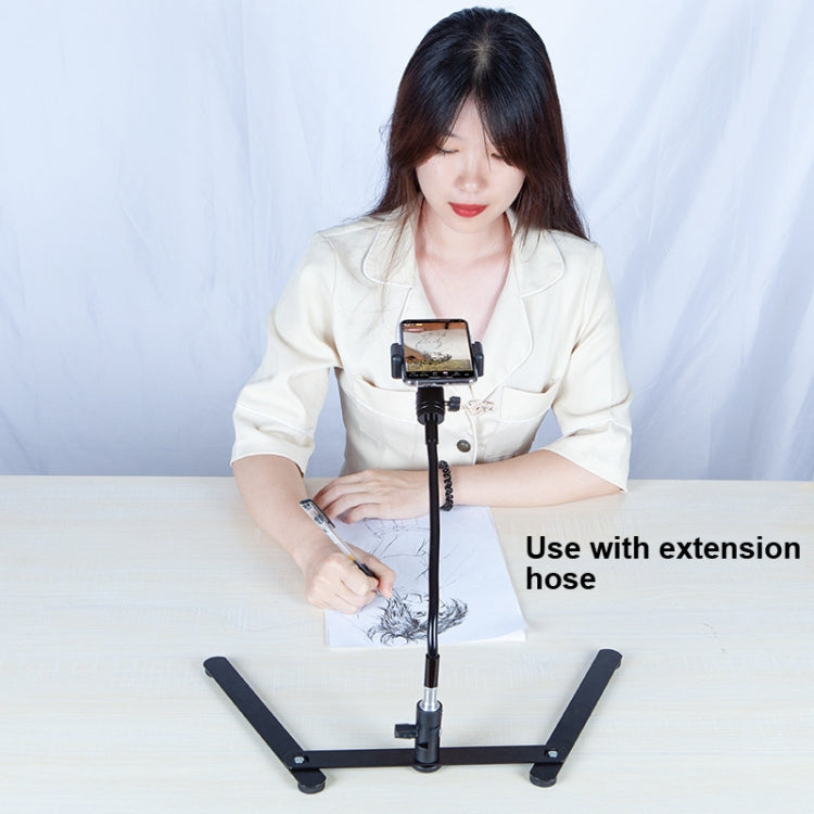 360 Degree Adjustable Metal Overhead Base Desktop Phone Holder,Style: Base+PTZ+Phone Clip - Stand by buy2fix | Online Shopping UK | buy2fix