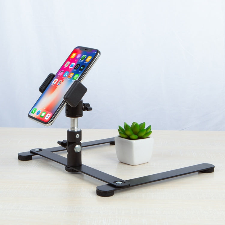 360 Degree Adjustable Metal Overhead Base Desktop Phone Holder,Style: Base+PTZ+Phone Clip - Stand by buy2fix | Online Shopping UK | buy2fix