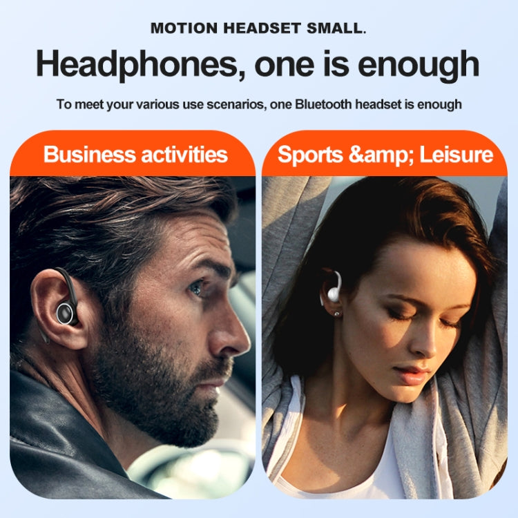 A1S Bluetooth Earphone Hanging Ear Incorporation True Sound Sports Single Ear Headset(White) by buy2fix